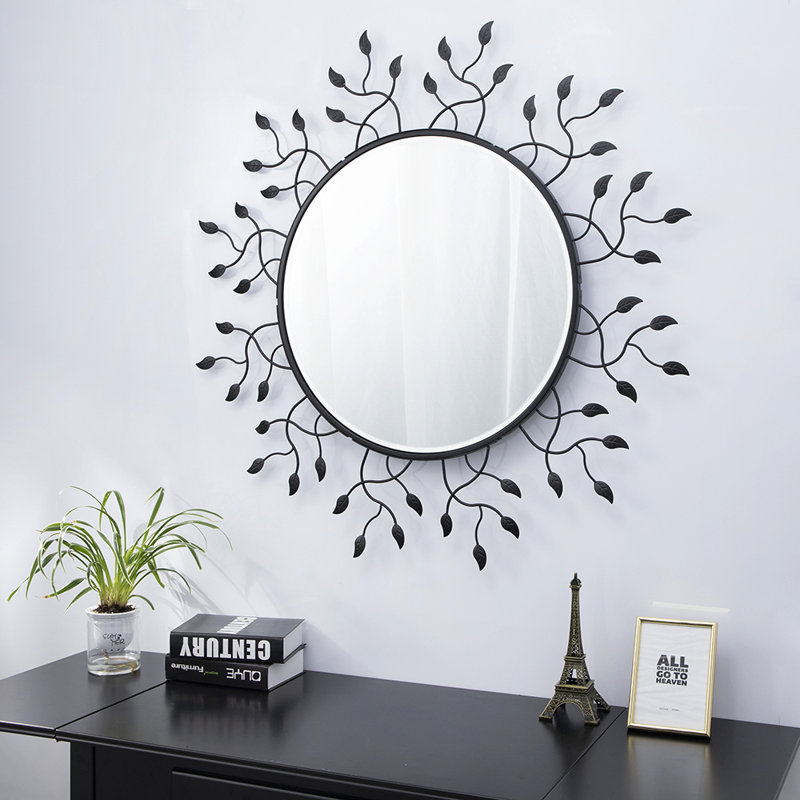 Red Barrel Studio® 39" Round Wall Decorative Mirror For Living Room